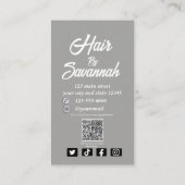 ModernHair Stylist QR Code Visitekaartjes Contactkaartje (Achterkant)