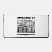 Modernisering begint met elektriciteitskabels bureaumat (Voorkant)