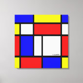 Modernisme Red Blue White Abstract Canvas Afdruk (Voorkant)