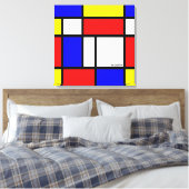 Modernisme Red Blue White Abstract Canvas Afdruk (Insitu (Slaapkamer))