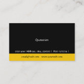 Modernist B Bold Cool Golden Black Monogram Visitekaartje (Achterkant)