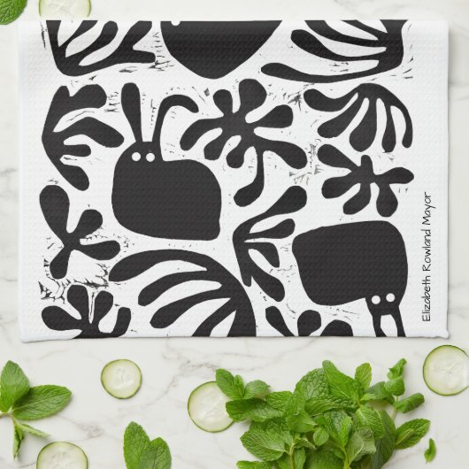 Modernist Bunny Kitchen Towel Theedoek (Gevouwen)