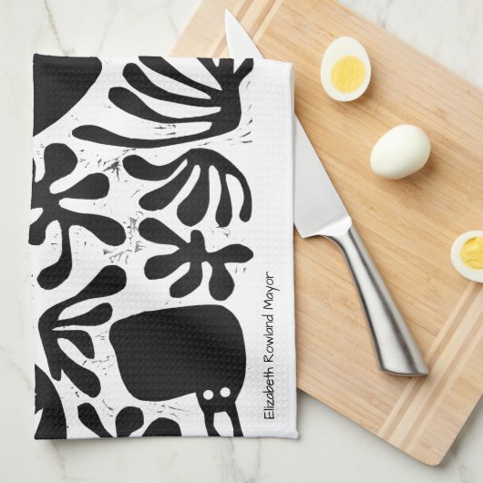 Modernist Bunny Kitchen Towel Theedoek (Quarter Fold)