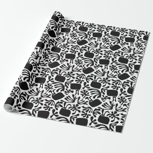 Modernist Bunny Wrapping Paper Cadeaupapier (Uitgerold)