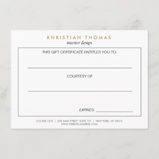  MODERNIST Cadeaubon (Achterkant)