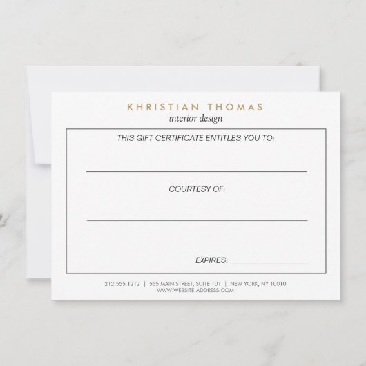 MODERNIST Cadeaubon (Achterkant)