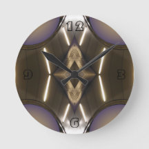 Modernist Chrome Contemmodern Designer Clock