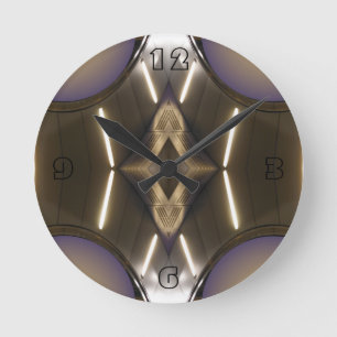 Modernist Chrome Contemmodern Designer Clock Ronde Klok