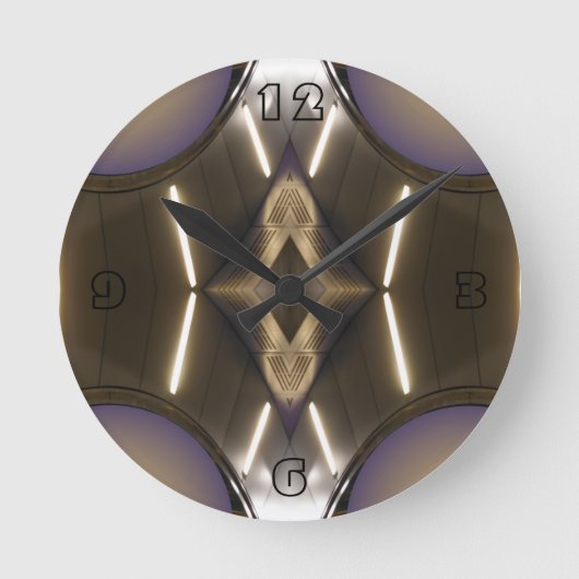 Modernist Chrome Contemmodern Designer Clock Ronde Klok (Voorkant)