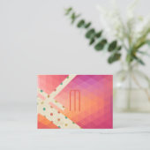 Modernist en Polka Dot Clash Visitekaartje (Staand voorkant)