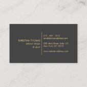  modernist gouden Spoetnik interieurontwerper 2 Visitekaartje (Achterkant)