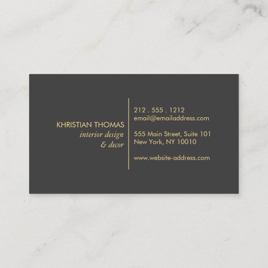  modernist gouden Spoetnik interieurontwerper 2 Visitekaartje (Achterkant)