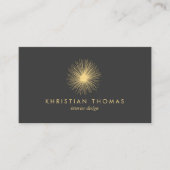  modernist gouden Spoetnik interieurontwerper 2 Visitekaartje (Voorkant)