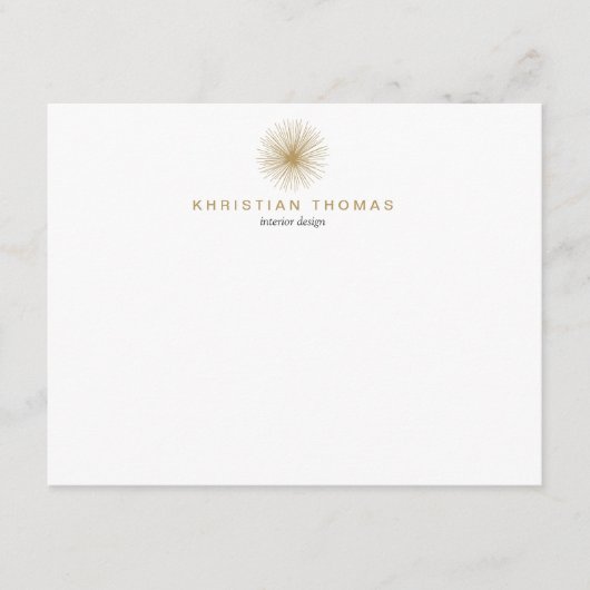  MODERNIST INTERIEUR DESIGNER Flat Note Kaart Notitiekaartje (Voorkant)