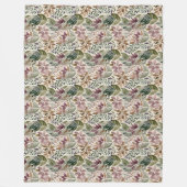 Modernist Leaf en Twig Garlands Fleece Deken (Voorkant)