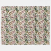 Modernist Leaf en Twig Garlands Fleece Deken (Voorkant (Horizontaal))