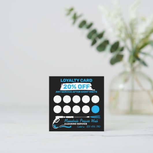 Modernist Power House Cleaning Pressure Washing Klantenkaartje (Staand voorkant)