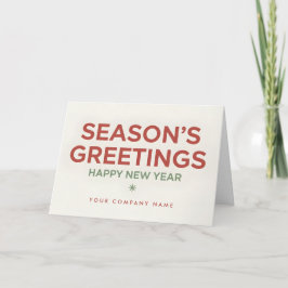 Modernist Retro Script Season’s Greetings Feestdagen Kaart