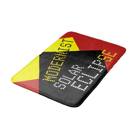 Modernist Solar Eclipse Funny aanpasbaar Badmat (Gekanteld)