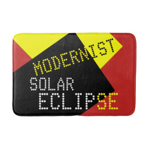 Modernist Solar Eclipse Funny aanpasbaar Badmat