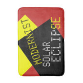 Modernist Solar Eclipse Funny aanpasbaar Badmat (Voorkant Verticaal)