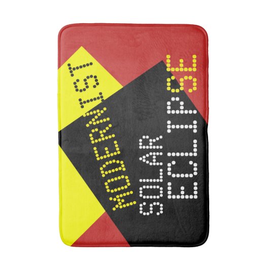 Modernist Solar Eclipse Funny aanpasbaar Badmat (Voorkant Verticaal)