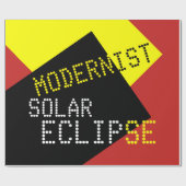 Modernist Solar Eclipse Funny aanpasbaar Cadeaupapier (Vlak)
