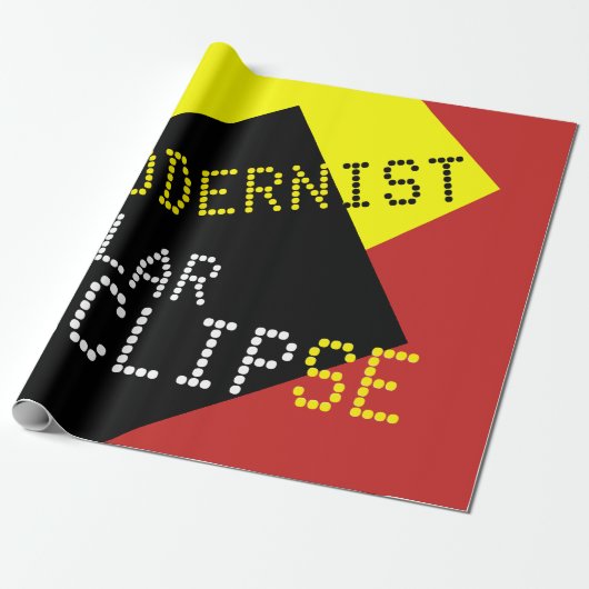 Modernist Solar Eclipse Funny aanpasbaar Cadeaupapier (Uitgerold)