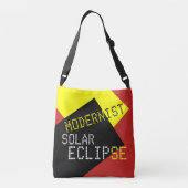 Modernist Solar Eclipse Funny aanpasbaar Crossbody Tas (Achterkant)