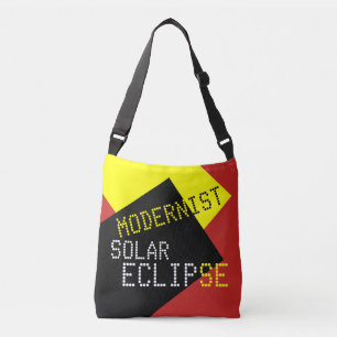 Modernist Solar Eclipse Funny aanpasbaar Crossbody Tas