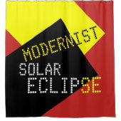 Modernist Solar Eclipse Funny aanpasbaar Douchegordijn (Voorkant)
