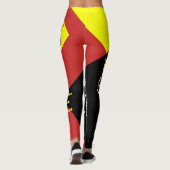 Modernist Solar Eclipse Funny aanpasbaar Leggings (Achterkant)