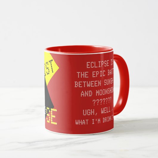 Modernist Solar Eclipse Funny aanpasbaar Mok (Voorkant rechts)