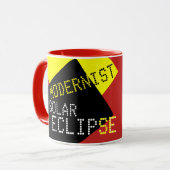 Modernist Solar Eclipse Funny aanpasbaar Mok (Voorkant links)