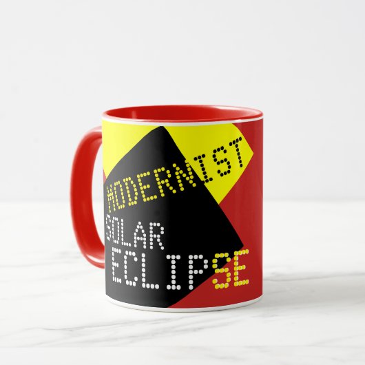 Modernist Solar Eclipse Funny aanpasbaar Mok (Voorkant links)