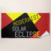 Modernist Solar Eclipse Funny aanpasbaar Strandlaken (Voorkant)