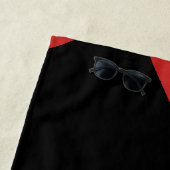 Modernist Solar Eclipse Funny aanpasbaar Strandlaken (In situ)