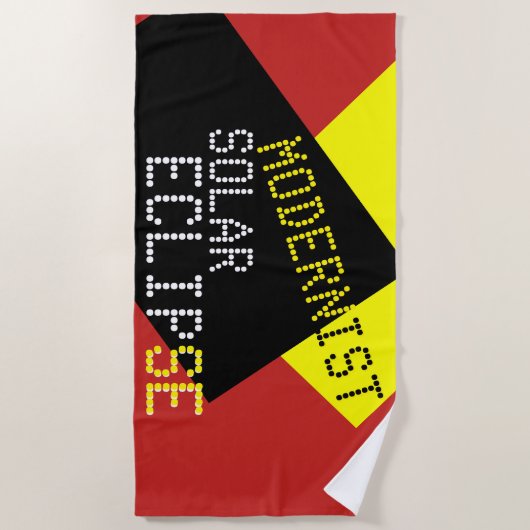 Modernist Solar Eclipse Funny aanpasbaar Strandlaken (Voorkant)