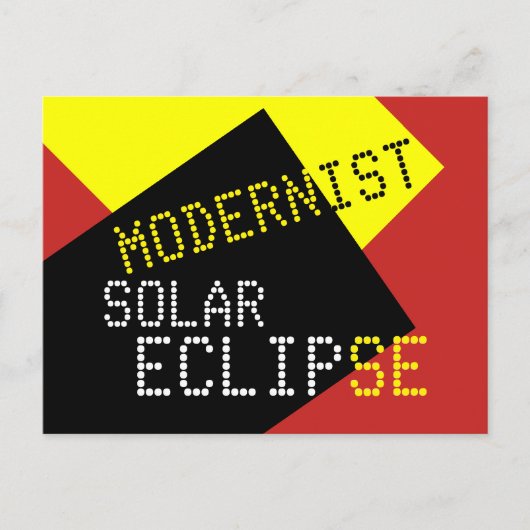 Modernist Solar Eclipse Funny aanpasbaar Uitnodiging Briefkaart (Voorkant)