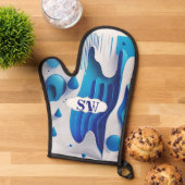 Modernist Splash Heat-Resistant Kitchen Mitt Ovenwant (Top down)