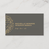  Modernist Starburst Interieur Designer Grijs Visitekaartje (Voorkant)