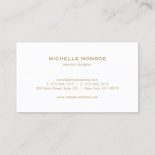  modernist starburst interieurdesigner visitekaartje (Achterkant)