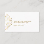  modernist starburst interieurdesigner visitekaartje (Voorkant)