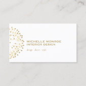  modernist starburst interieurdesigner visitekaartje (Voorkant)