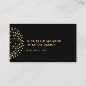  Modernist Starburst Interieurontwerper BLK Visitekaartje (Voorkant)