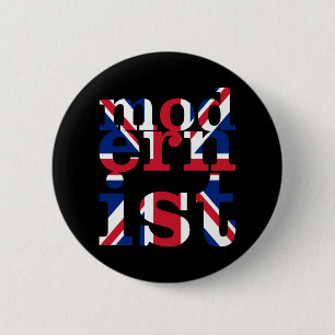 Modernist Union Jack Ronde Button 5,7 Cm