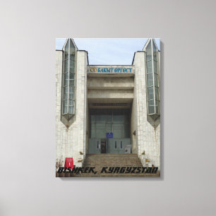 Modernist Wedding Palace, Bisjkek Frunze Canvas Afdruk