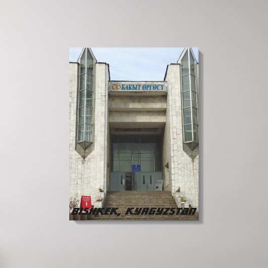 Modernist Wedding Palace, Bisjkek Frunze Canvas Afdruk (Voorkant)