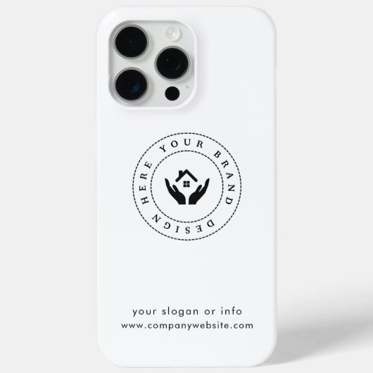 Modernistisch bewerkbaar logo en tekst Case-Mate iPhone case (Achterkant)