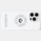 Modernistisch bewerkbaar logo en tekst Case-Mate iPhone case (Achterkant (horizontaal))